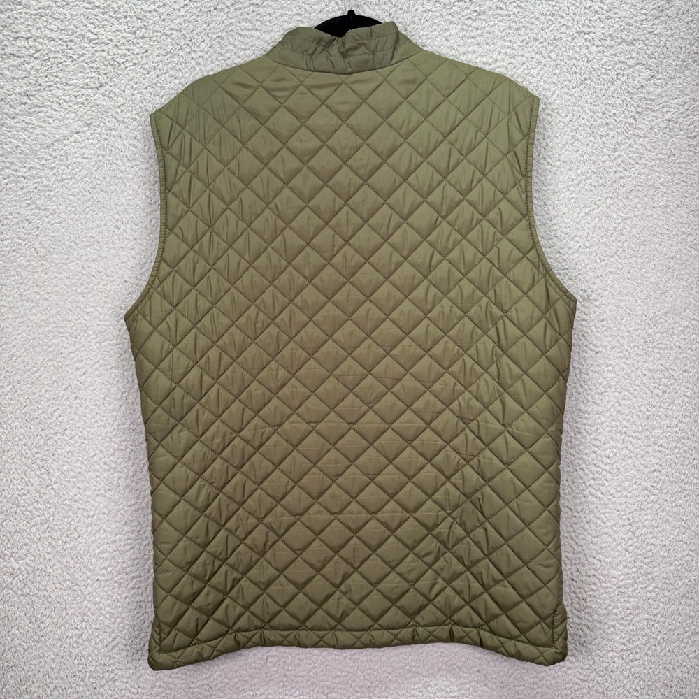 Brooks Brothers Red Fleece Vest Mens XL Olive Green Quilted Thermore Insulated - Picture 2 of 8
